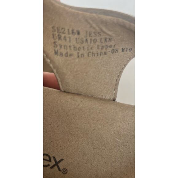 AETREX JESS Smoke Brown Adjustable Quarter Strappy Orthopedic Comfort Sandals 10 - Picture 9 of 11